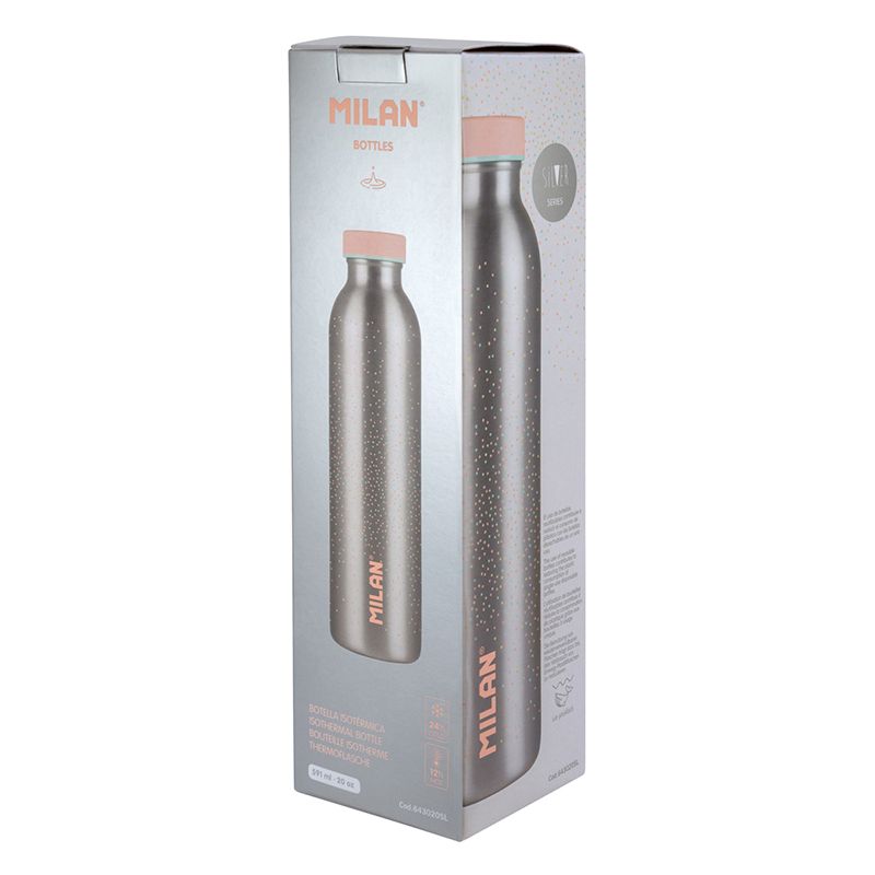 MILAN BOTELLA TÉRMICA SILVER DOTS GRANDE